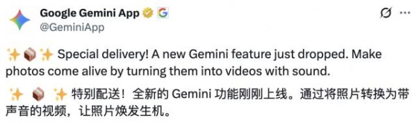 星火配资 实测Gemini图片转视频新功能，终于蹲到经典梗图后续了（doge）