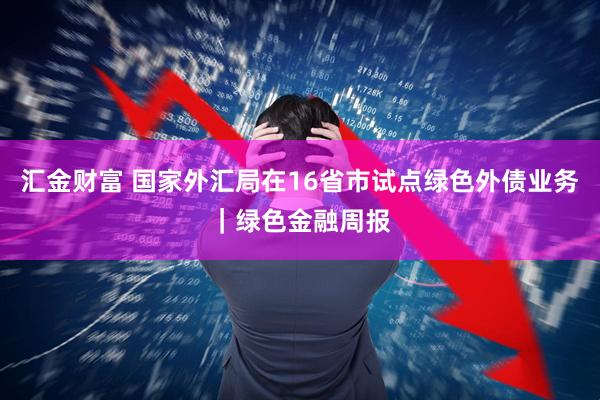 汇金财富 国家外汇局在16省市试点绿色外债业务｜绿色金融周报